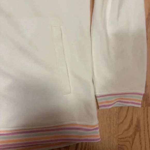 Pebble Beach White Full Zip Athletic Jacket Size Large - Picture 3 of 6